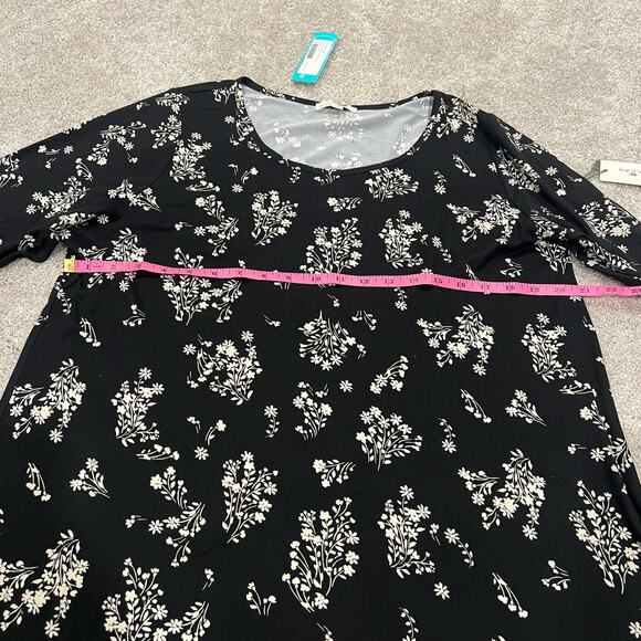 NWT Women's‎ Nine Britton Stitch Fix Dress Black with White 1X Plus - Picture 8 of 8